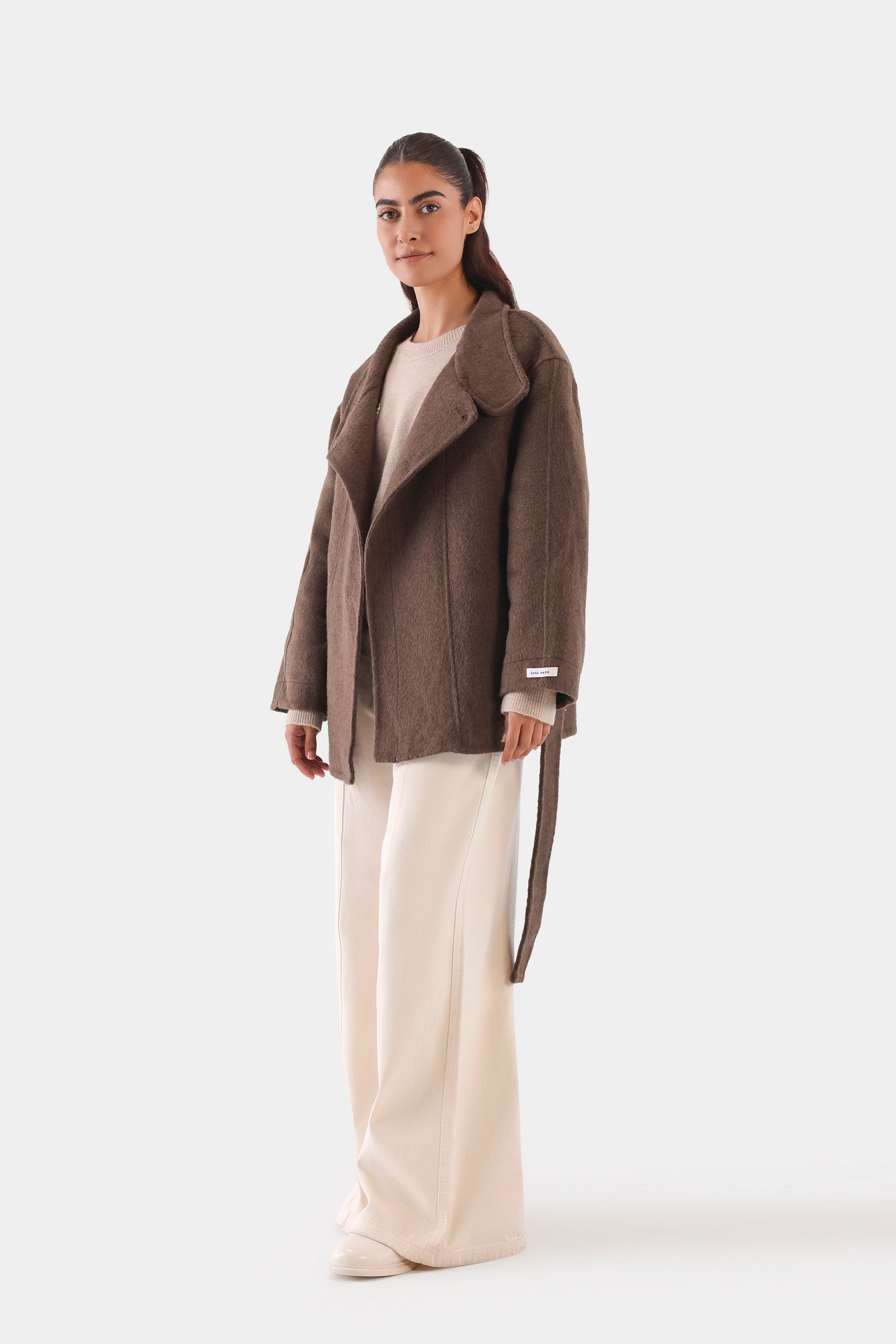 Belted Wrap Coat - Cougar Clothing