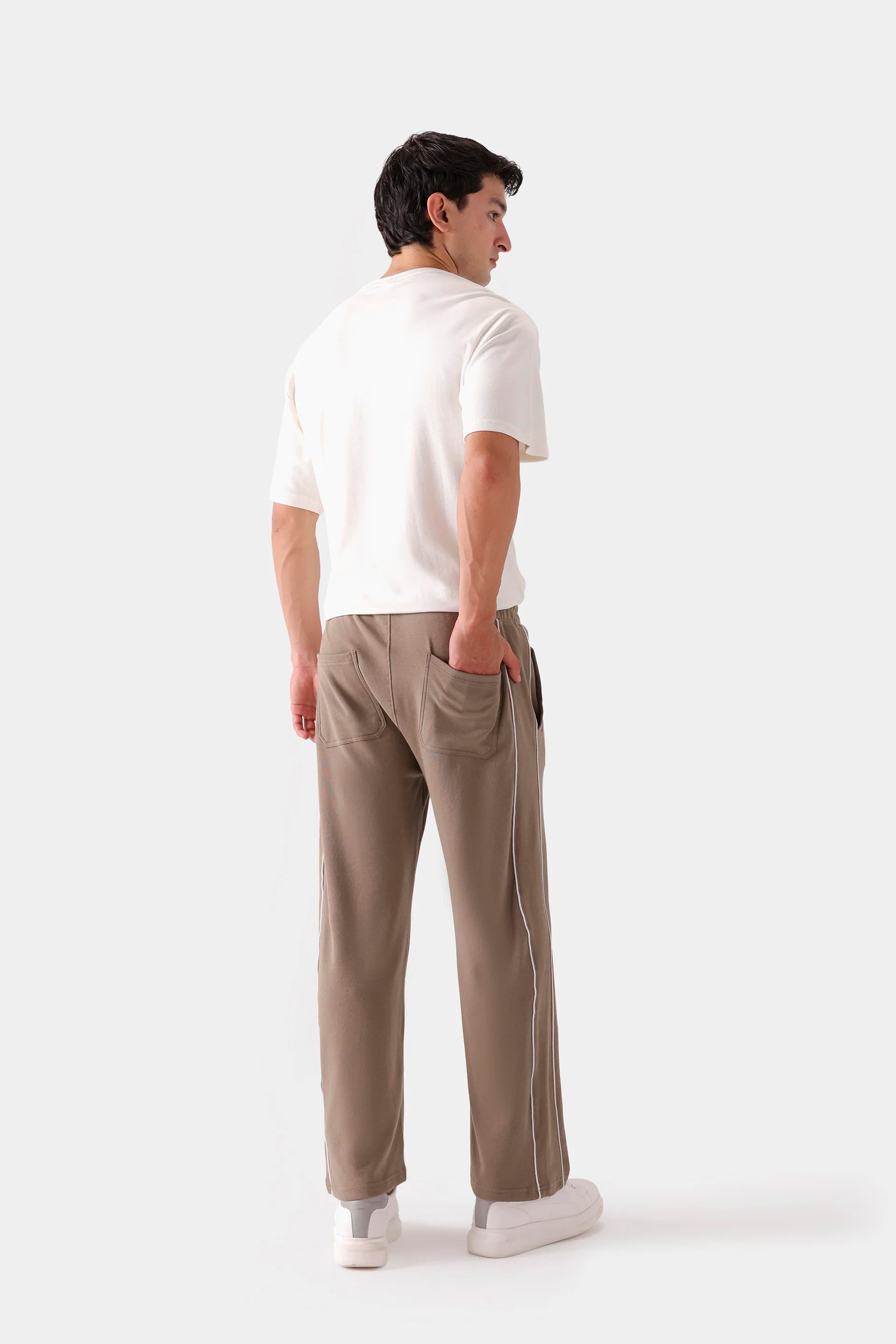 Knitted Trousers With Piping Detail - Cougar Clothing