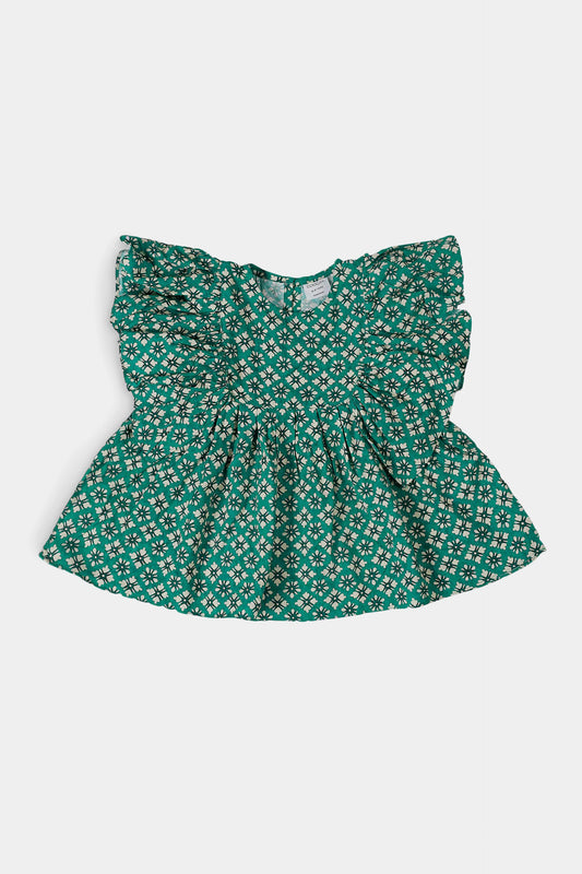 Ruffled Sleeved Dress - Cougar Clothing