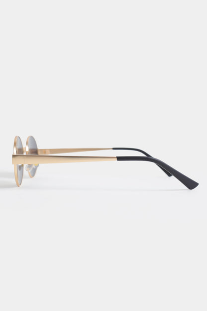 Oval Sunglasses With Metal Frame - Cougar Clothing