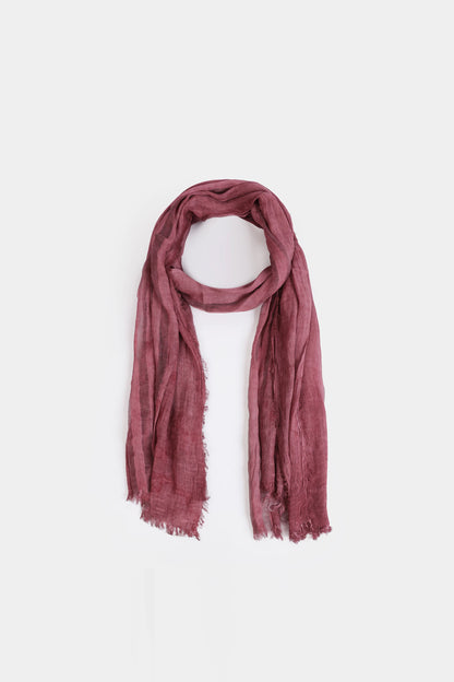 Textured Scarf With Frayed Edges - Cougar Clothing