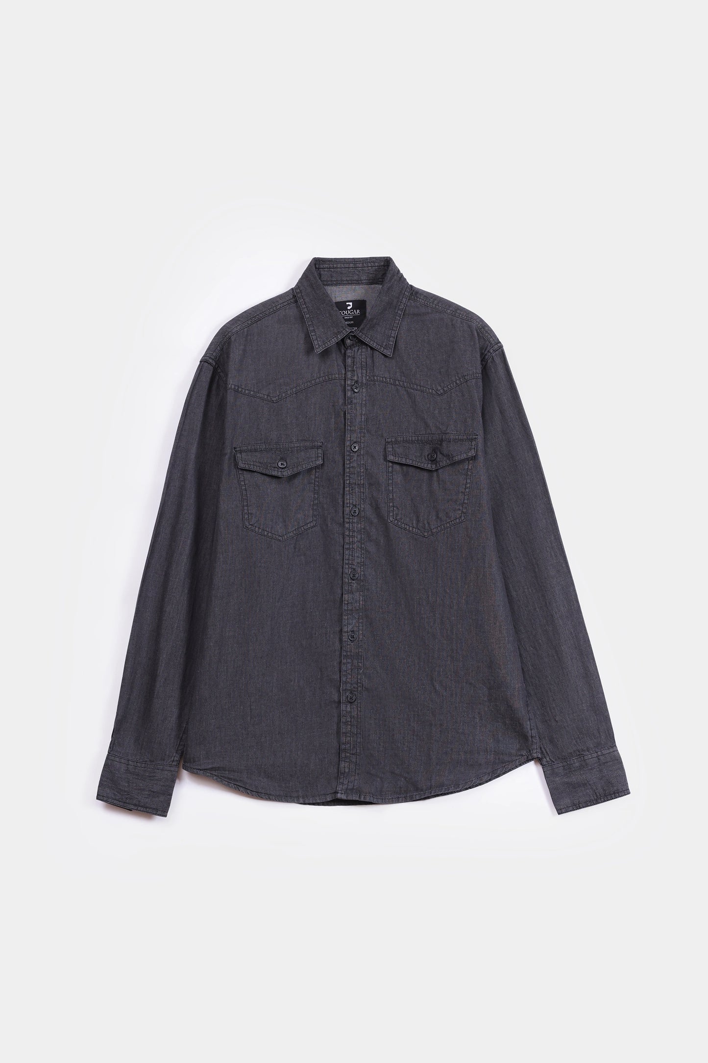 Flap Pockets Denim Shirt - Cougar Clothing