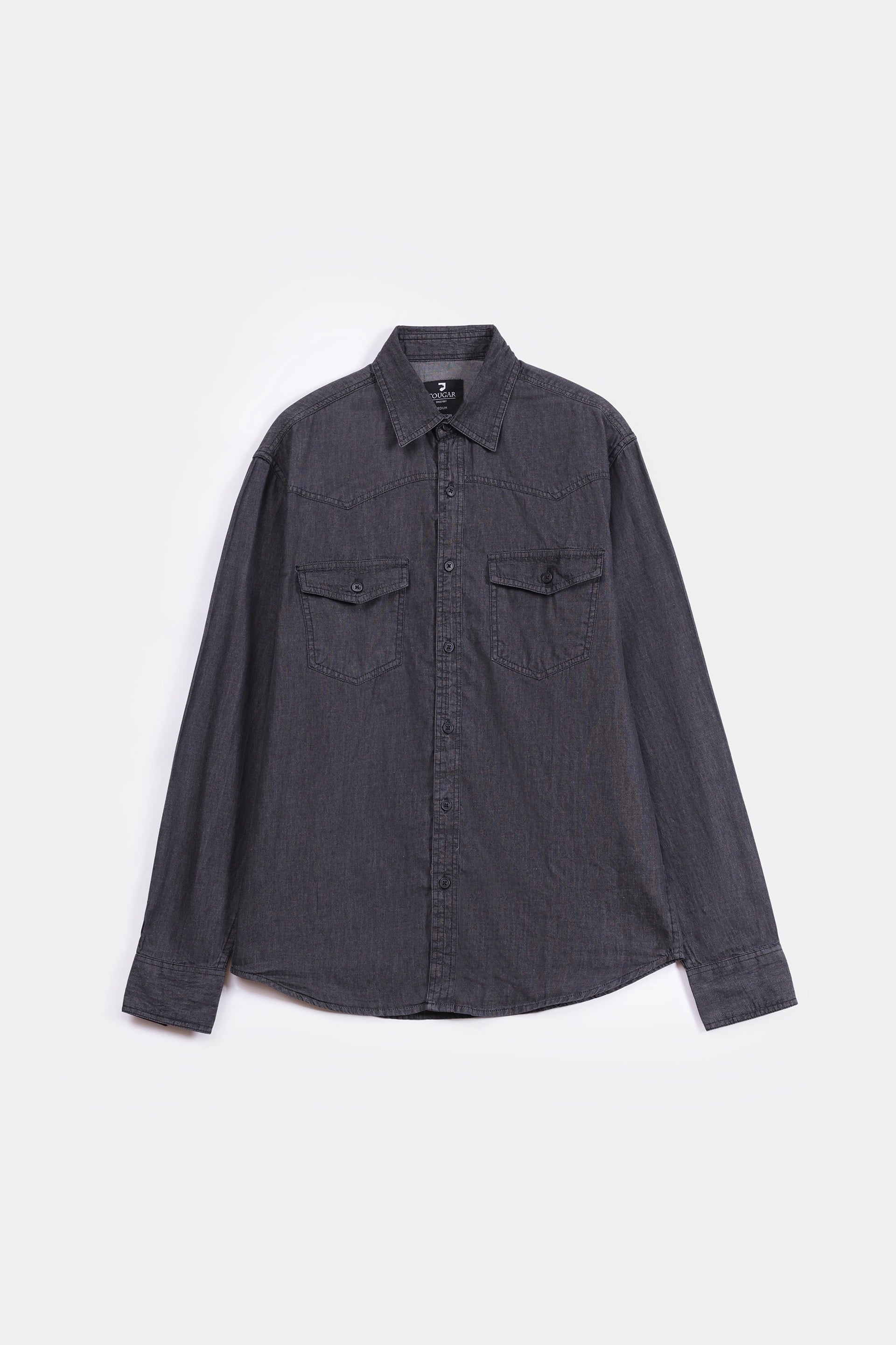 Flap Pockets Denim Shirt - Cougar Clothing