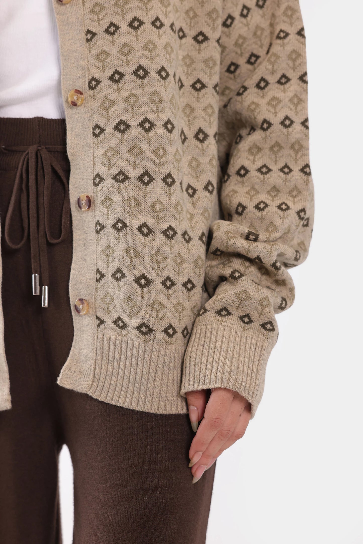 Jacquard Knit Cardigan - Cougar Clothing