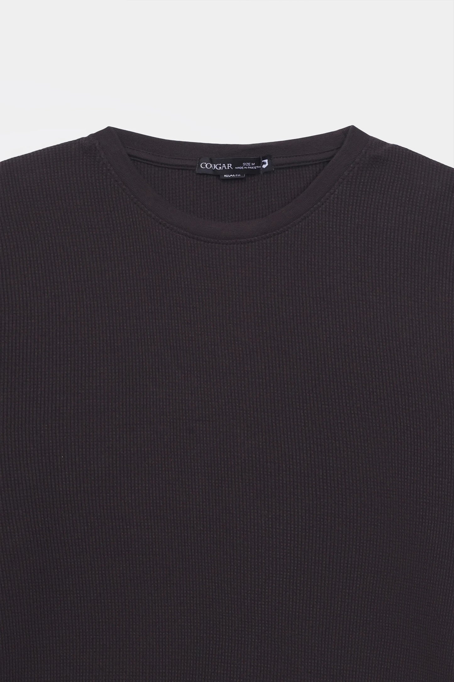 Relaxed Waffle Knit T-Shirt - Cougar Clothing