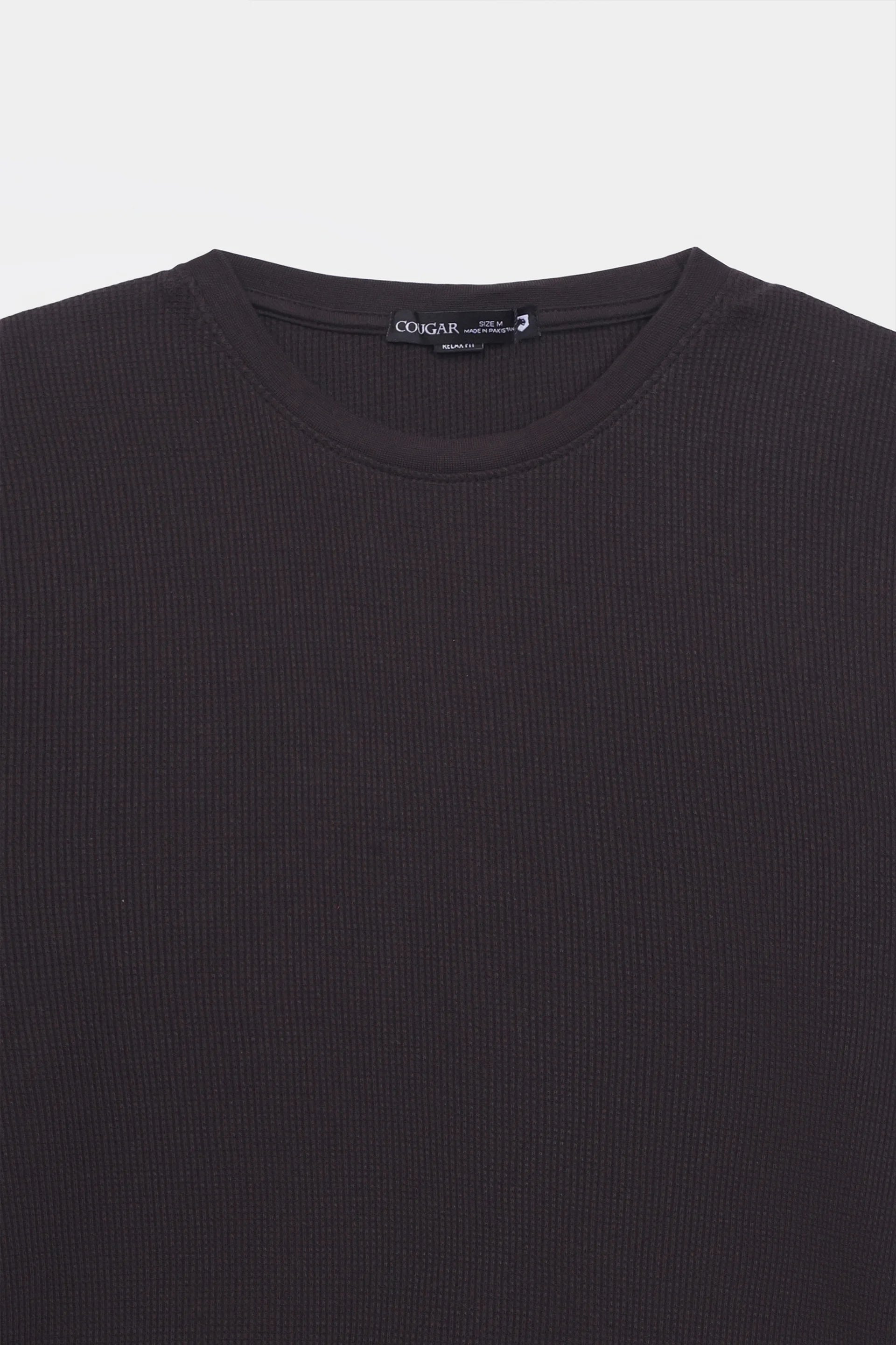 Relaxed Waffle Knit T-Shirt - Cougar Clothing
