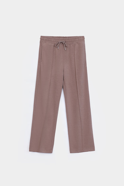 Flat Back Rib Knit Trousers - Cougar Clothing
