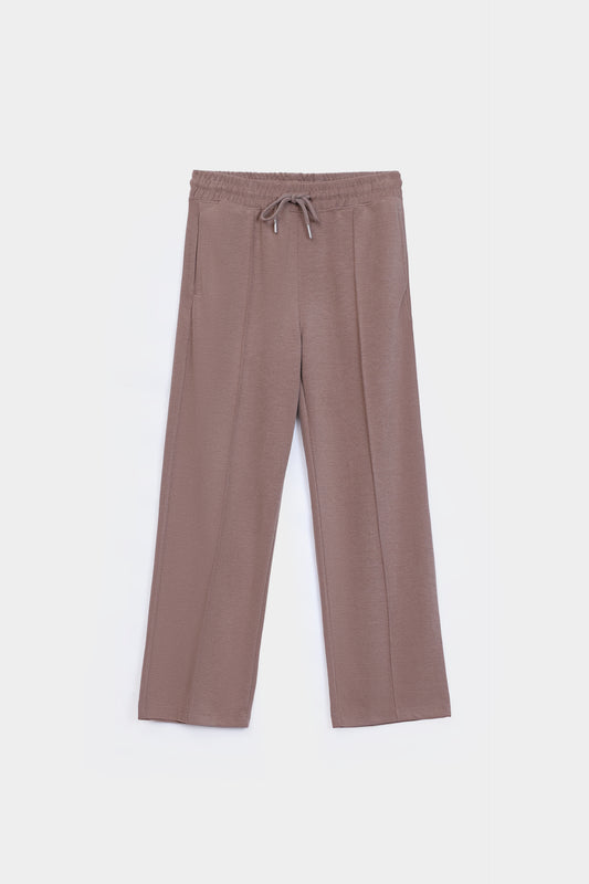 Flat Back Rib Knit Trousers - Cougar Clothing