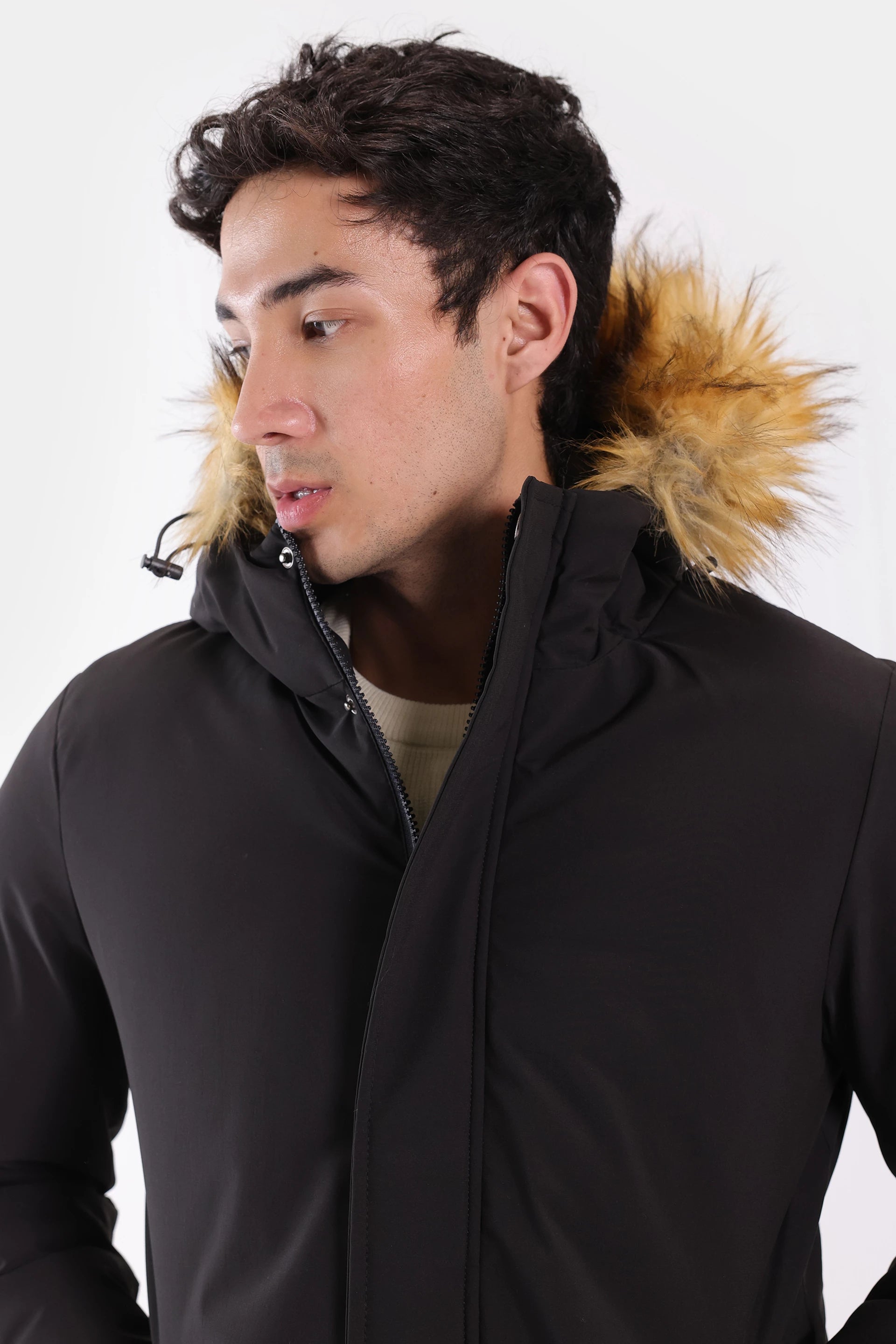 Faux Fur Hooded Jacket - Cougar Clothing