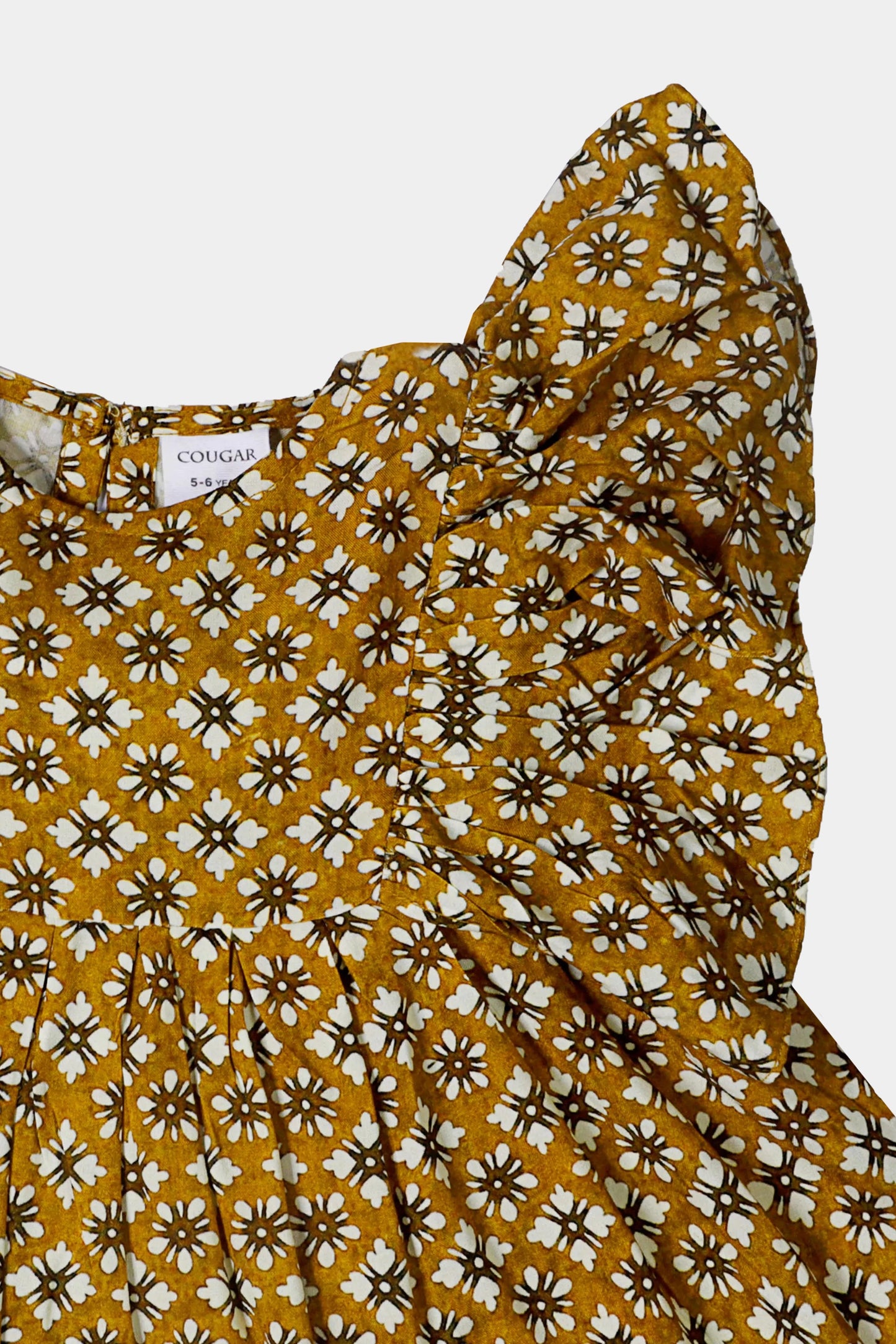 Ruffled Sleeved Dress - Cougar Clothing