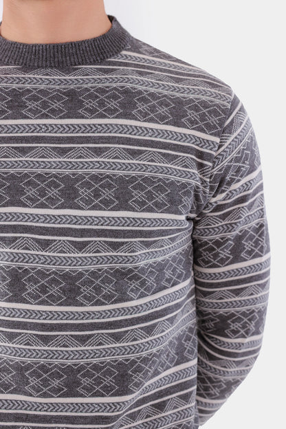 Jacquard Knit Sweater - Cougar Clothing
