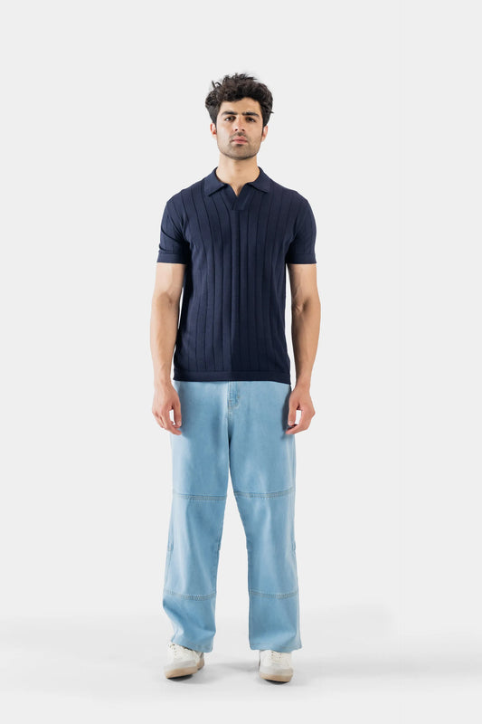 Johnny Collar Rib Knit Polo - Cougar Clothing