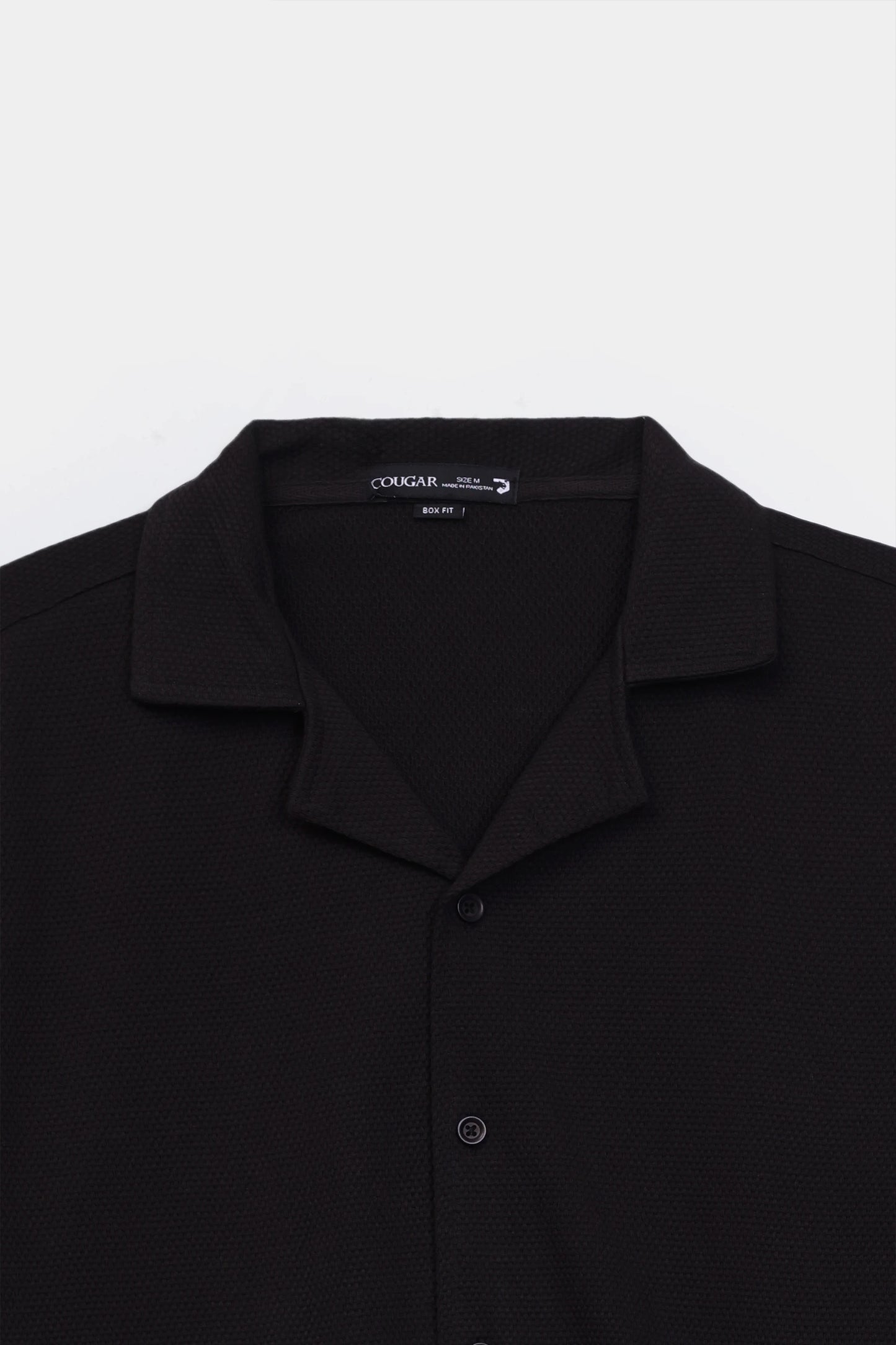 Popcorn Knit Boxy Shirt - Cougar Clothing