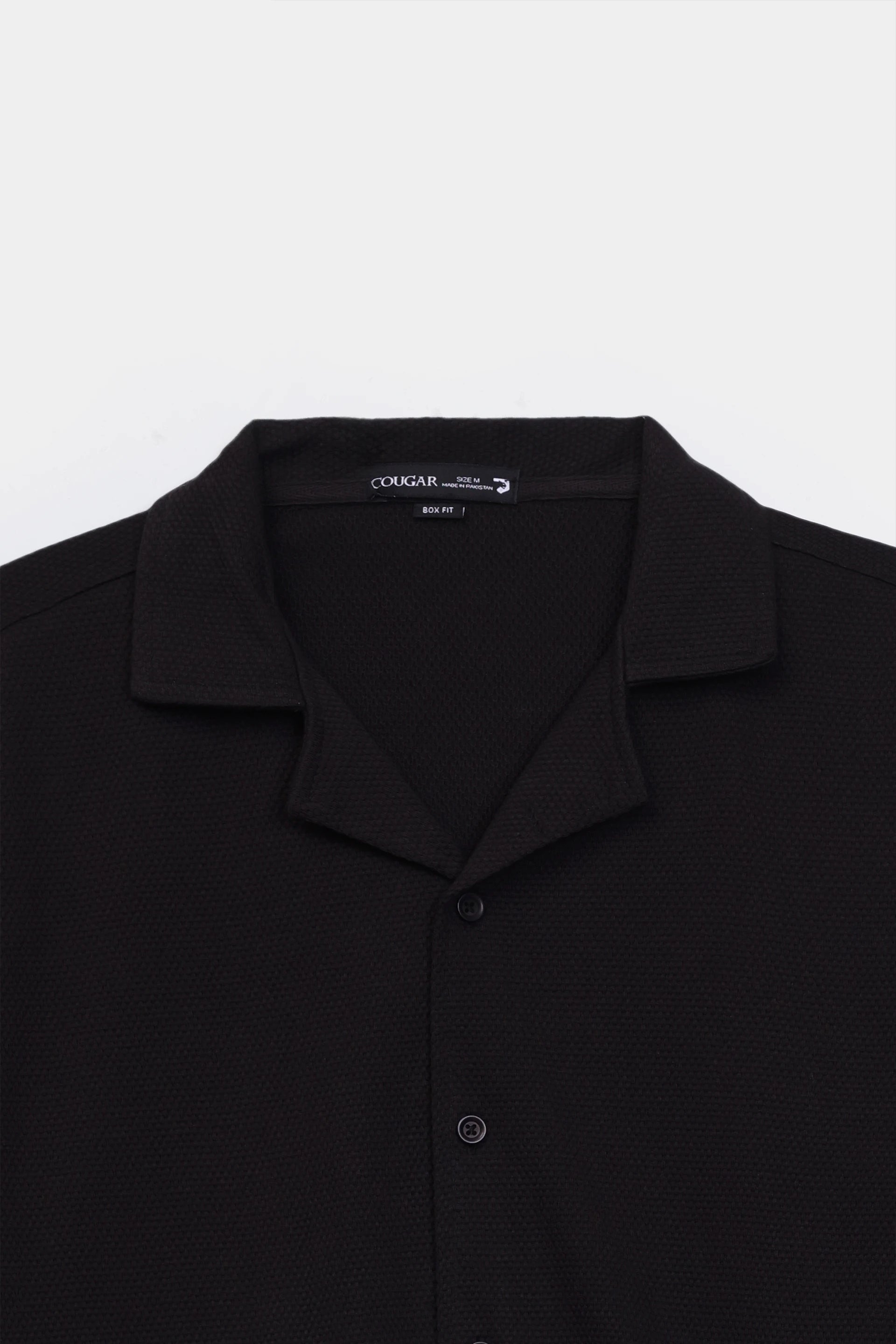 Popcorn Knit Boxy Shirt - Cougar Clothing