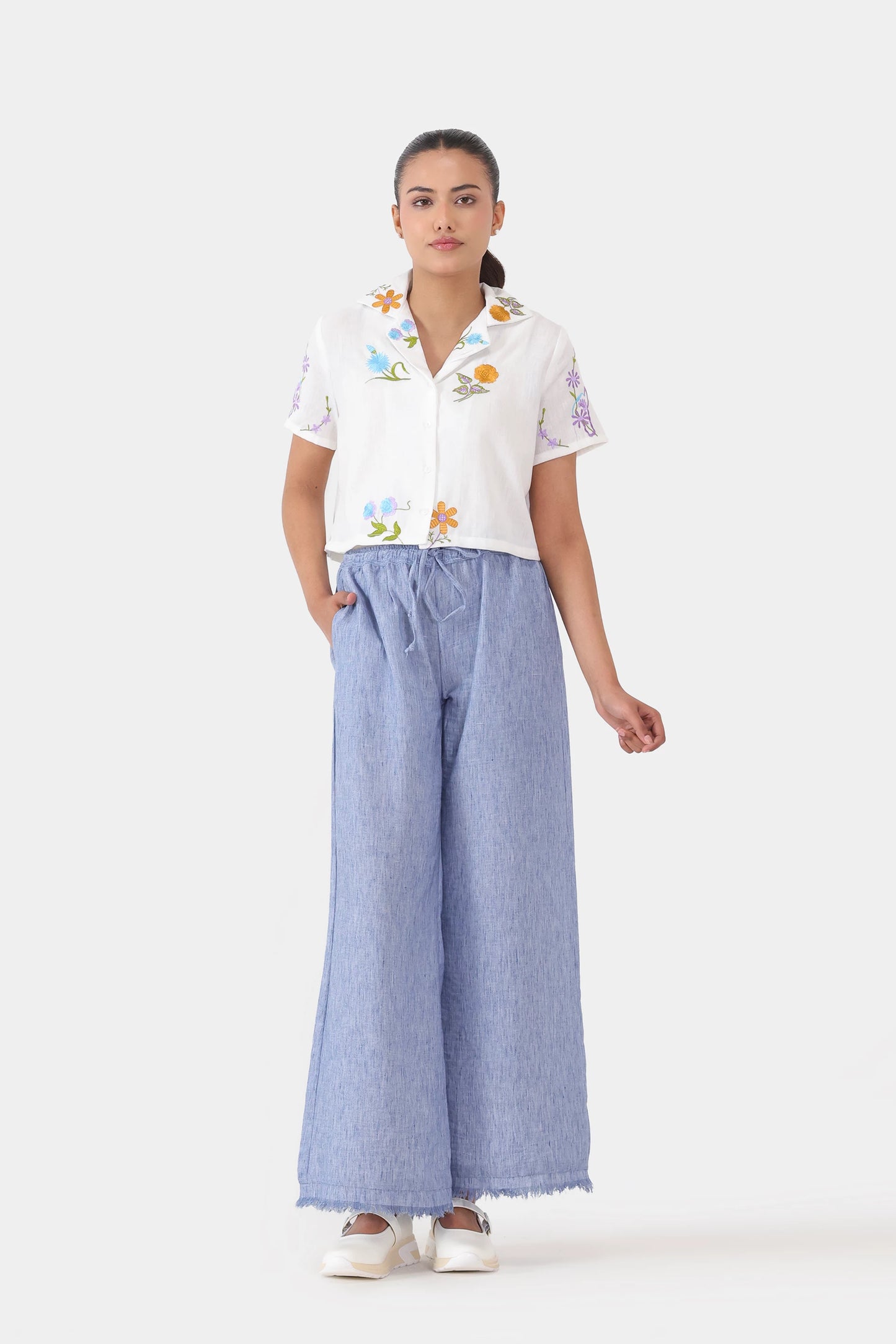 Floral Embroidered Shirt - Cougar Clothing