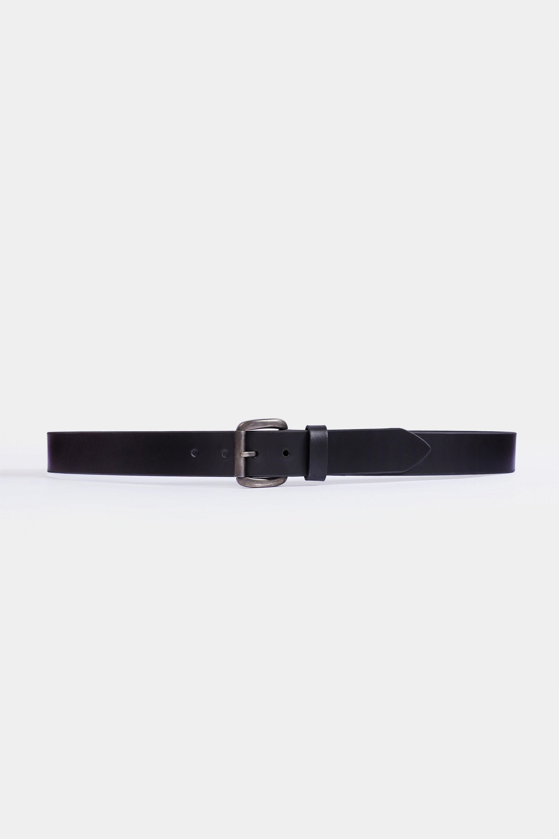Leather Belt With Square Buckle - Cougar Clothing