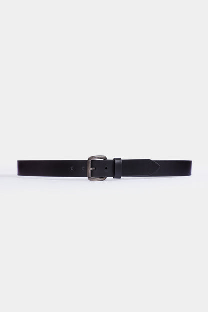 Leather Belt With Square Buckle - Cougar Clothing