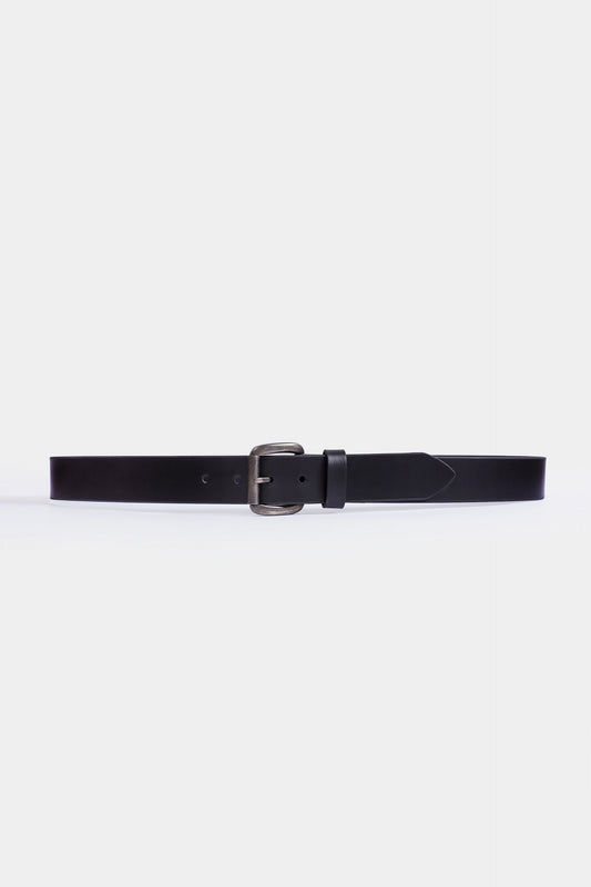 Leather Belt With Square Buckle - Cougar Clothing