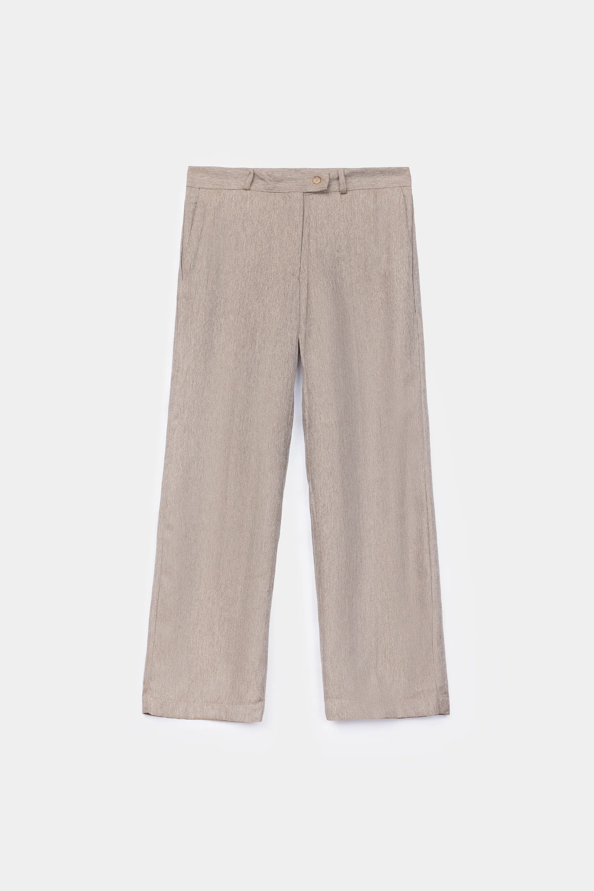 Wool-Mix Textured Trousers - Cougar Clothing