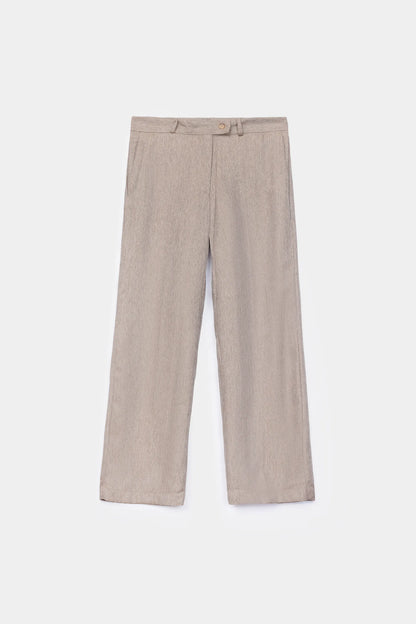 Wool-Mix Textured Trousers - Cougar Clothing