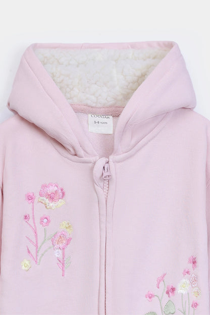 Embroidered Zipper Hoodie