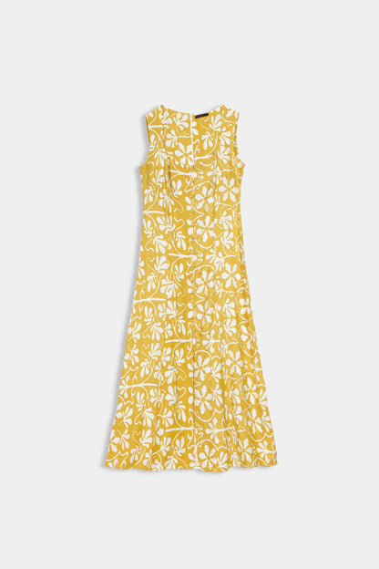 Printed Long Dress - Cougar Clothing