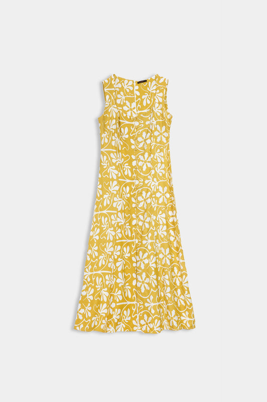 Printed Long Dress - Cougar Clothing