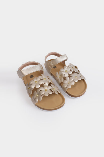 Floral Embellished Sandals - Cougar Clothing