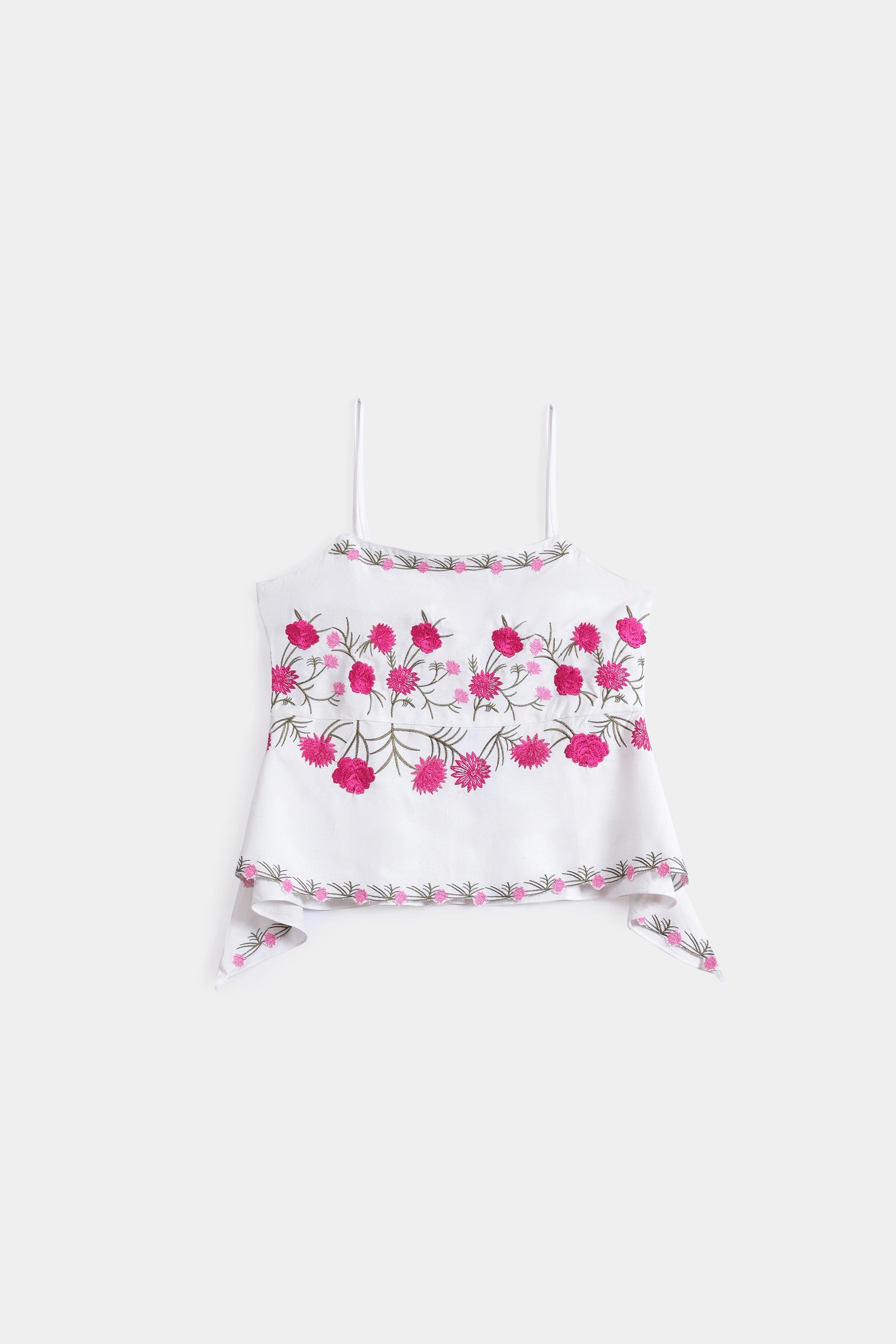 Embroidered Strappy Peplum - Cougar Clothing