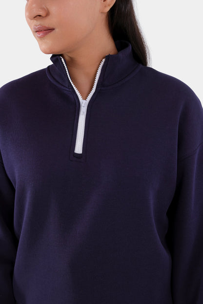 Fleece Quarter Zip Sweatshirt - Cougar Clothing
