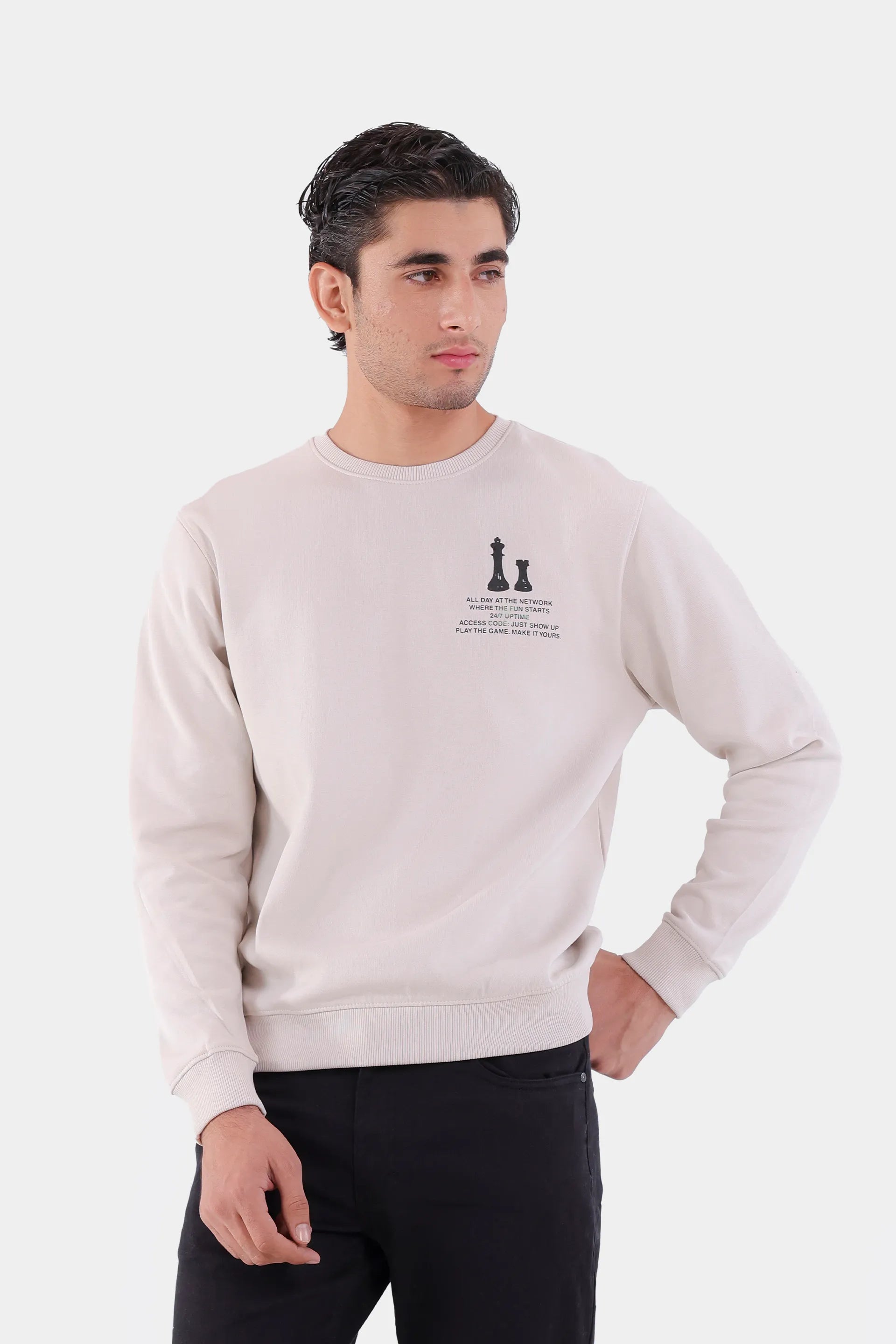 Chess House Interlock Sweatshirt - Cougar Clothing