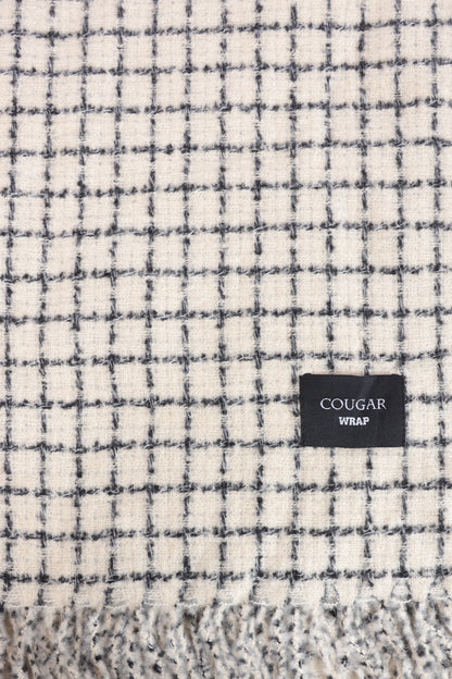 Graph Check Knit Shawl - Cougar Clothing