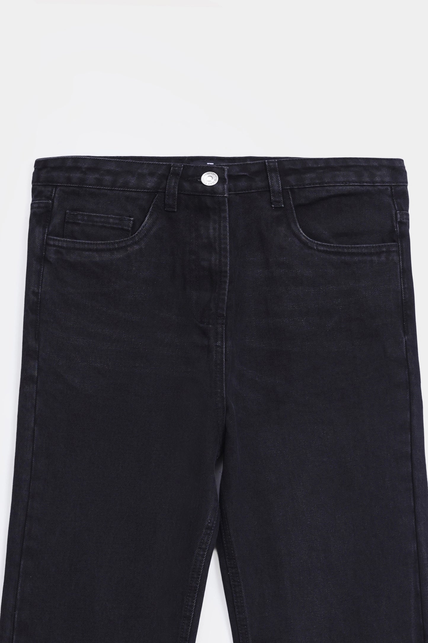 Straight Jeans With Raw Hem - Cougar Clothing