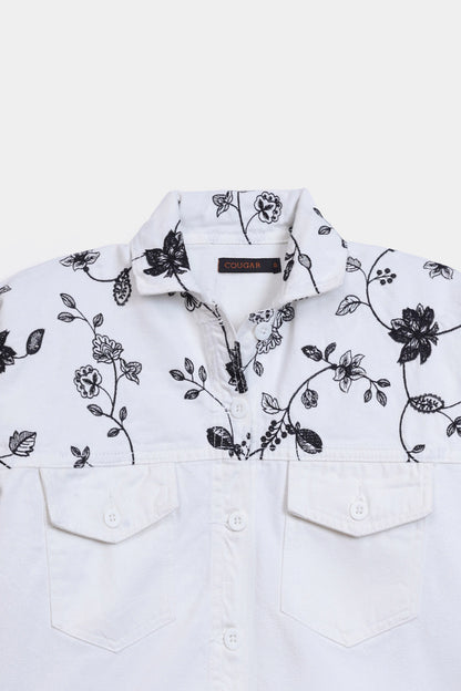 Embroidered Denim Jacket - Cougar Clothing