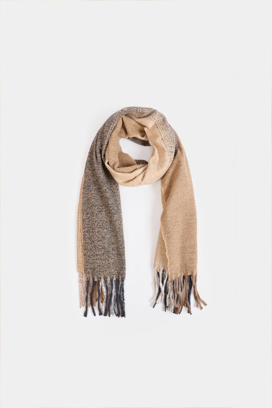 Two-Tone Knitted Shawl - Cougar Clothing