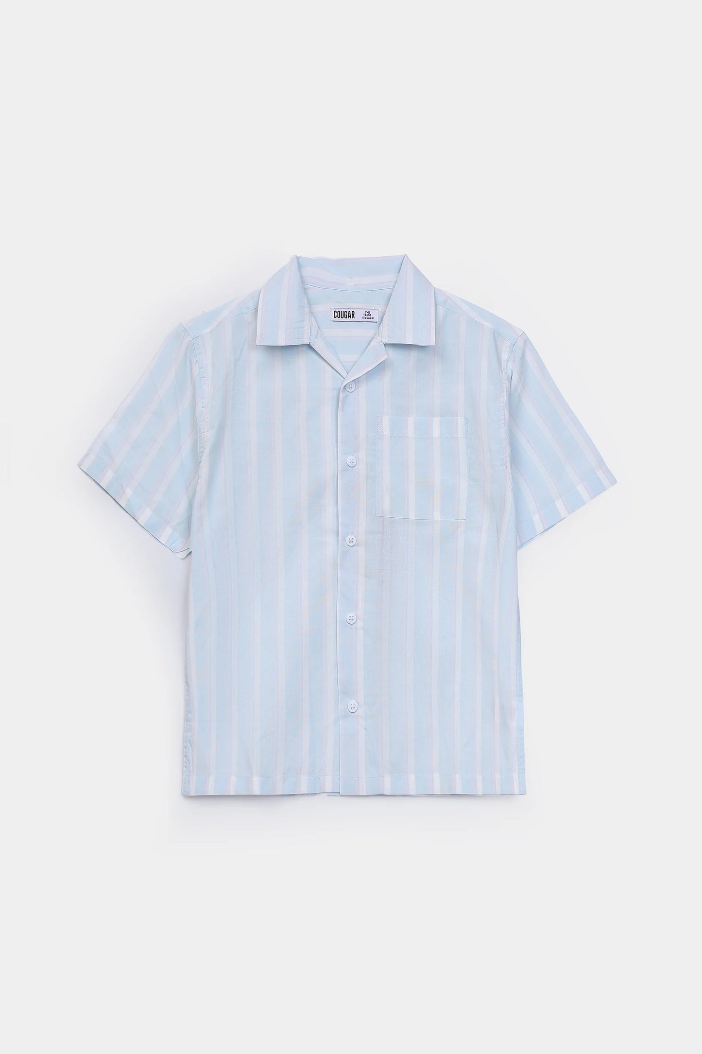 Striped Camp Collar Shirt - Cougar Clothing