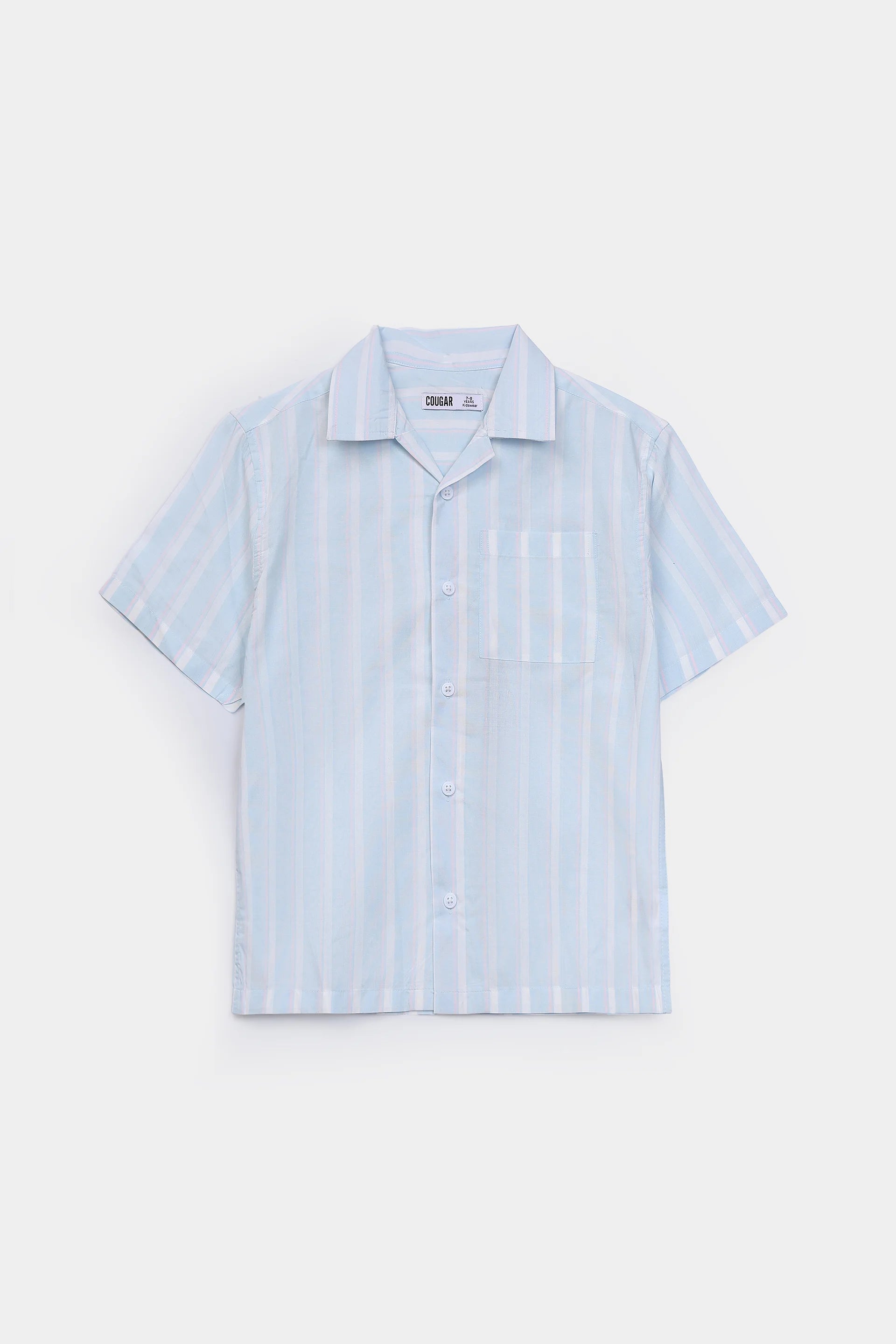 Striped Camp Collar Shirt - Cougar Clothing