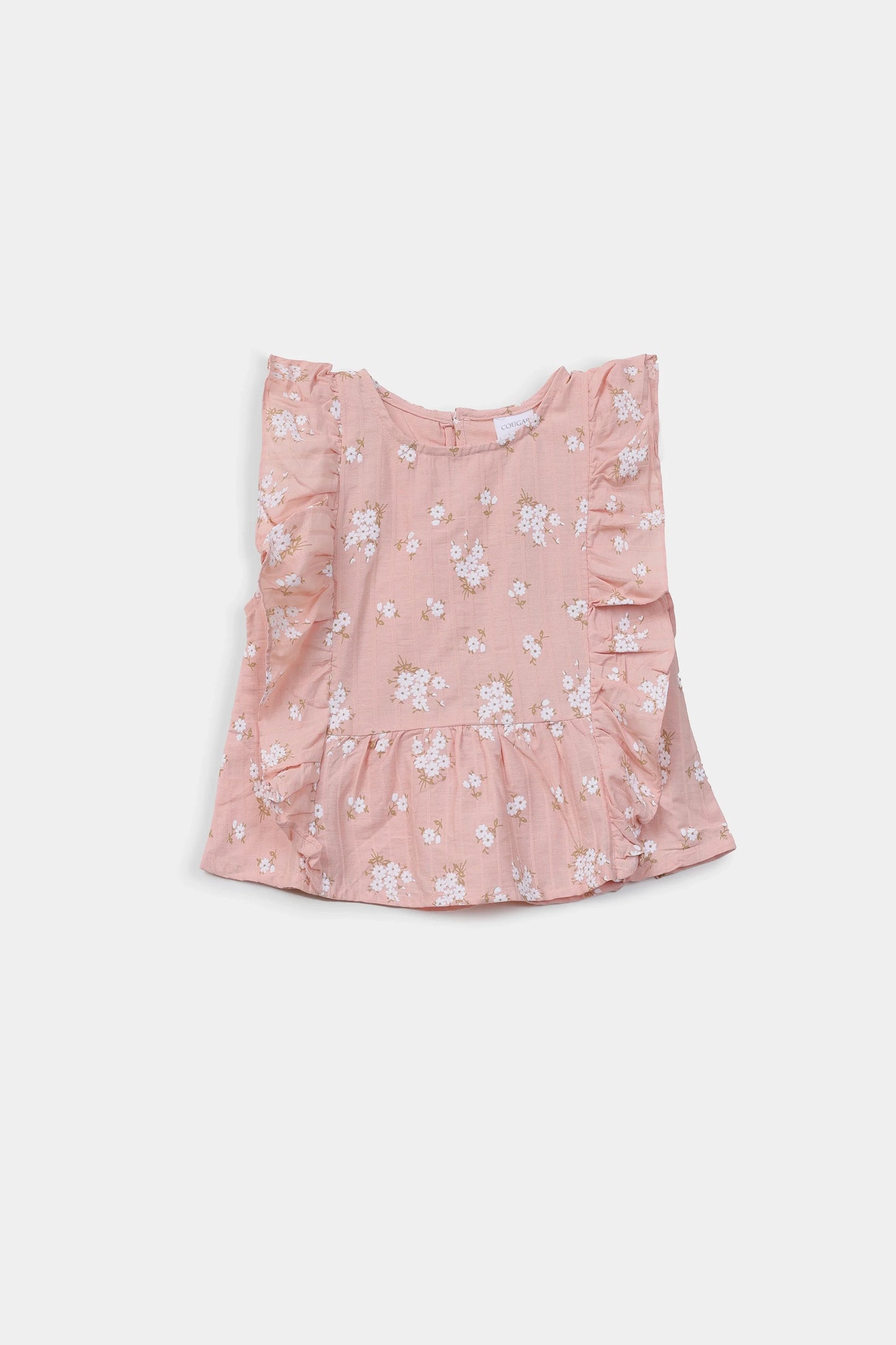 Printed Ruffled Top - Cougar Clothing
