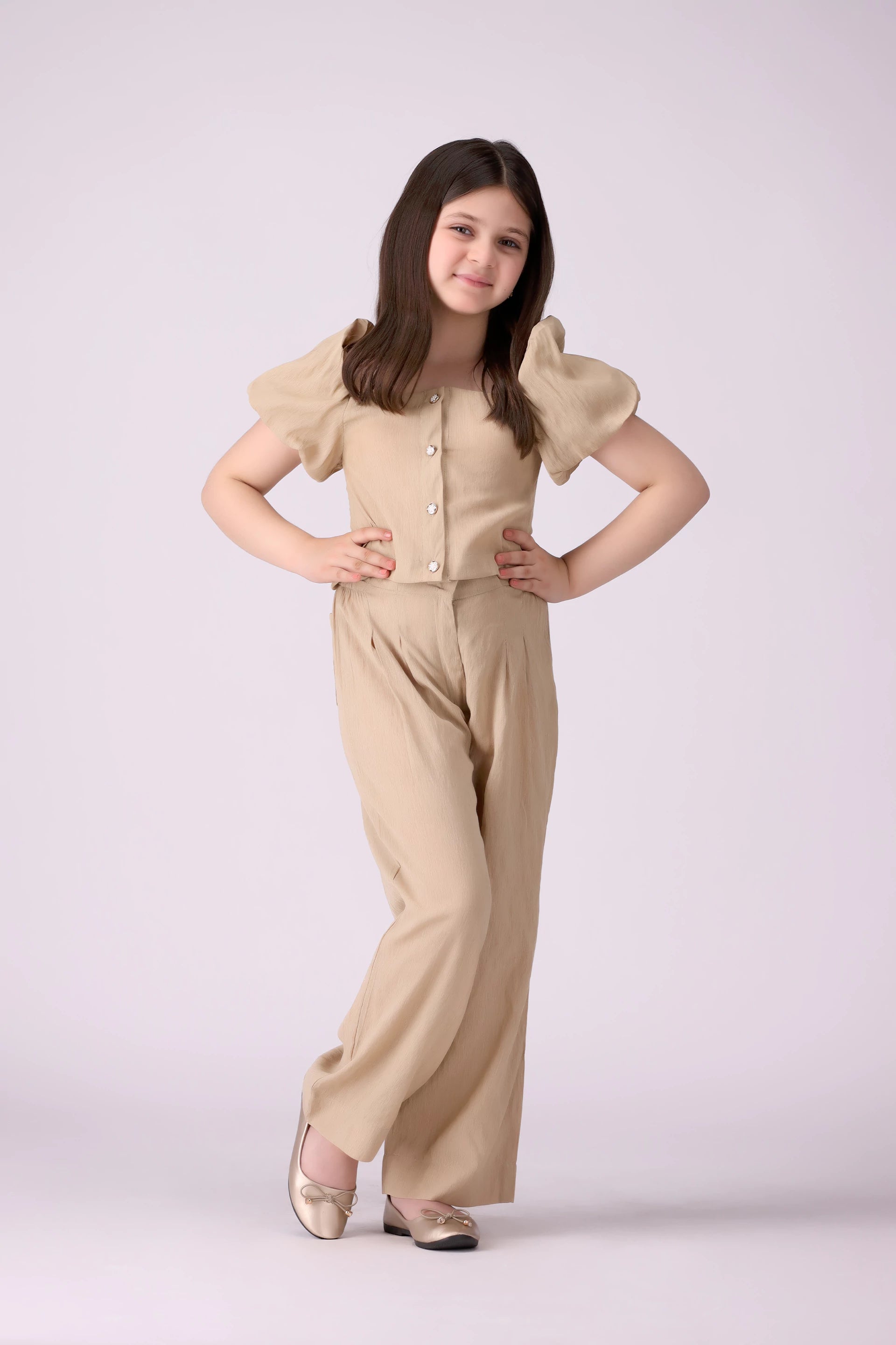 Button-Front Cropped Top - Cougar Clothing