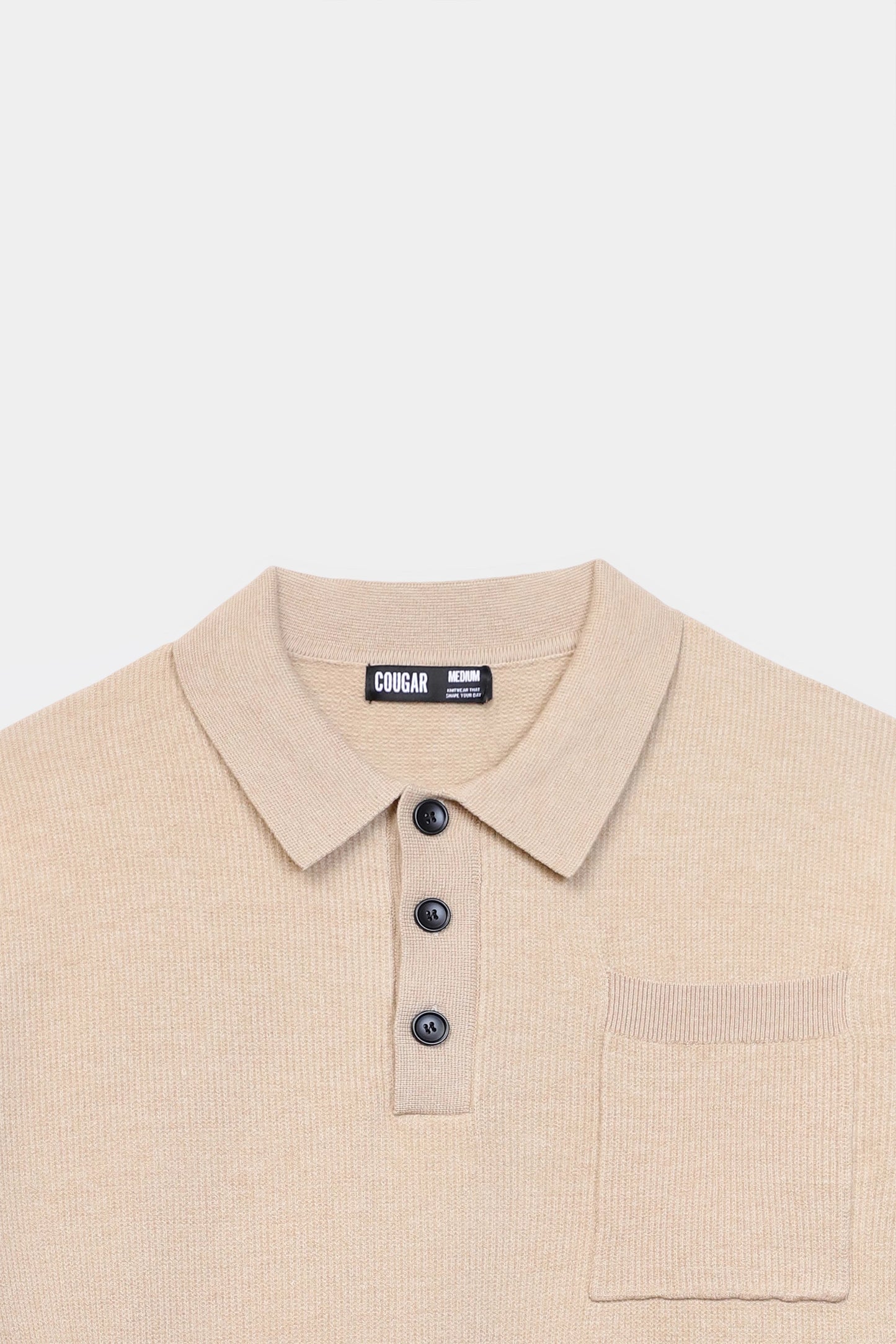 Patch Pocket Sweater Polo - Cougar Clothing