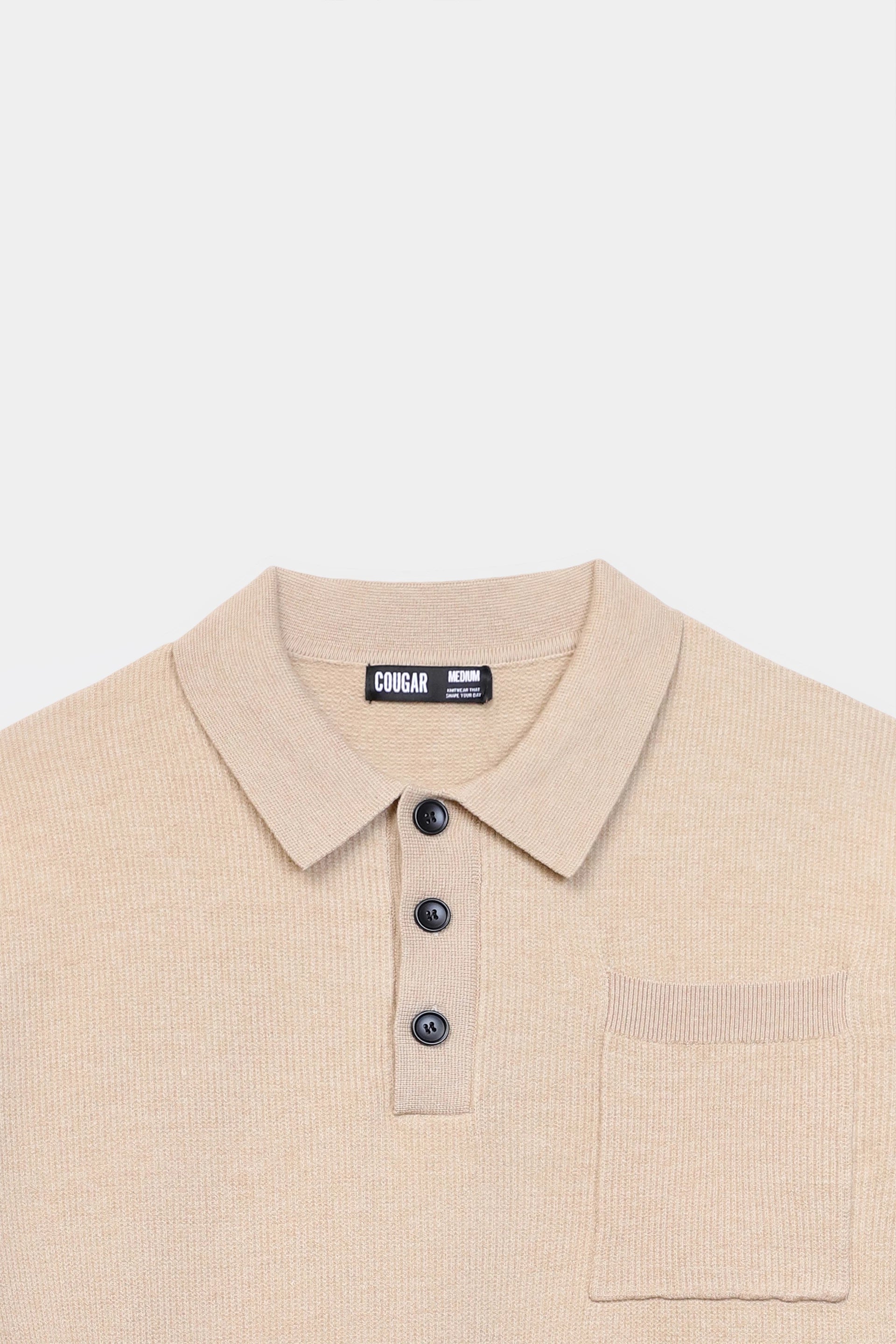 Patch Pocket Sweater Polo - Cougar Clothing