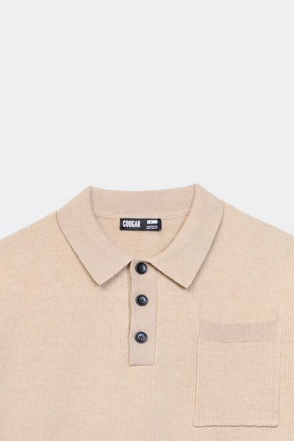 Patch Pocket Sweater Polo - Cougar Clothing