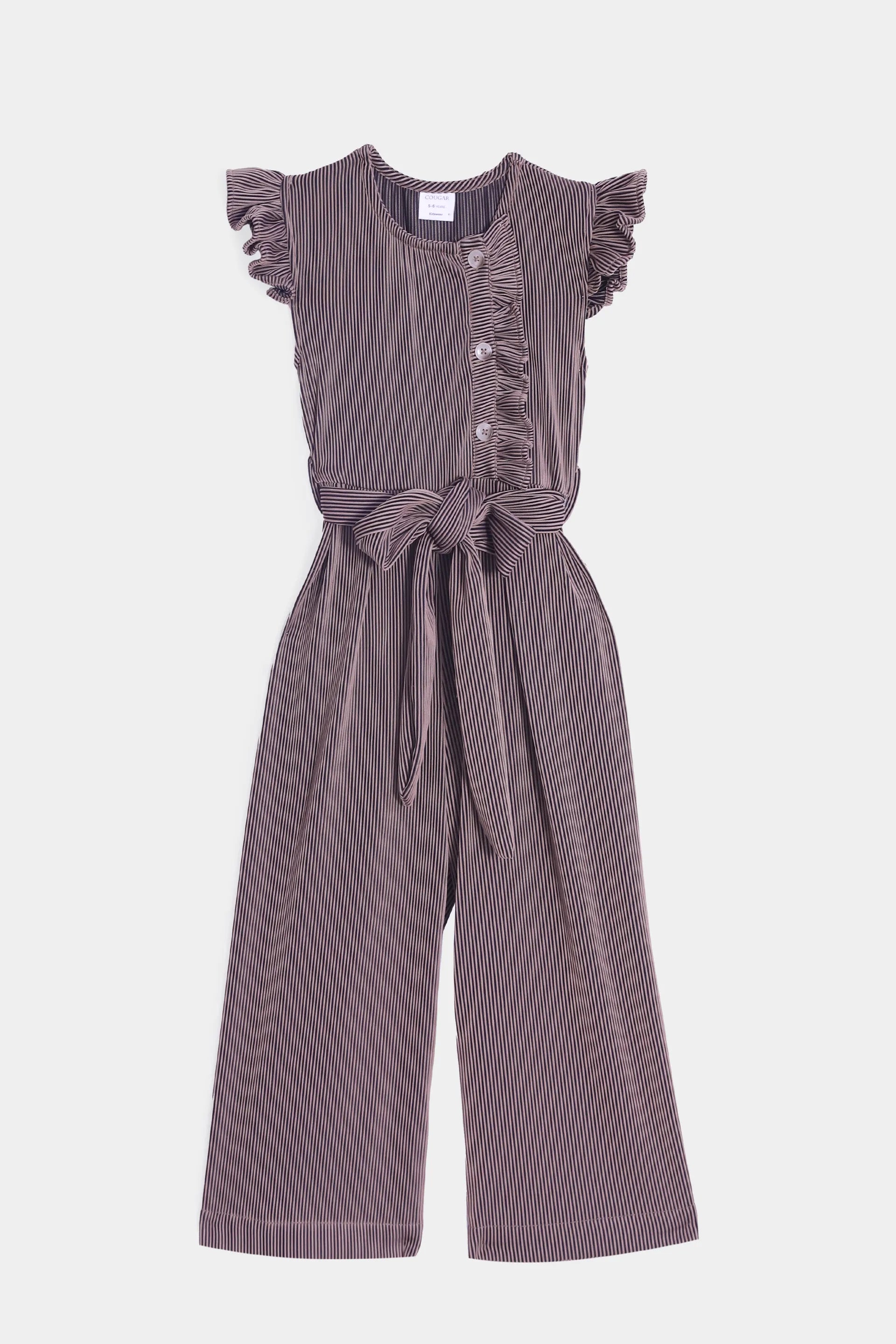 Stripe Texture Jumpsuit - Cougar Clothing