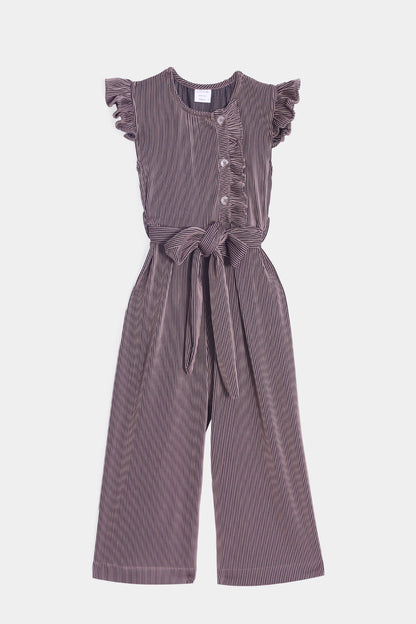 Stripe Texture Jumpsuit - Cougar Clothing