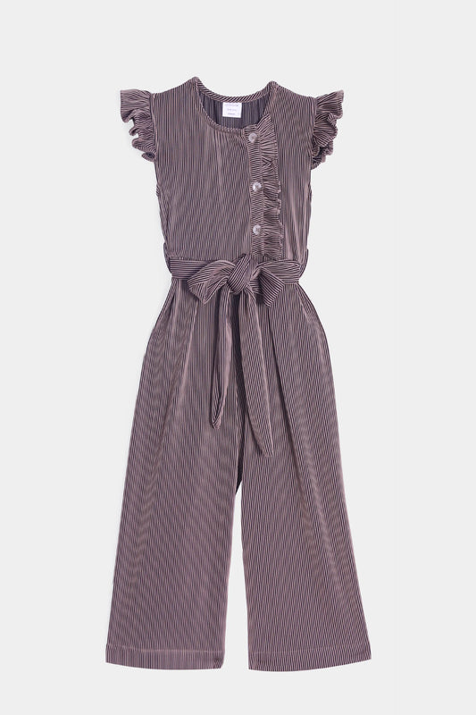 Stripe Texture Jumpsuit - Cougar Clothing