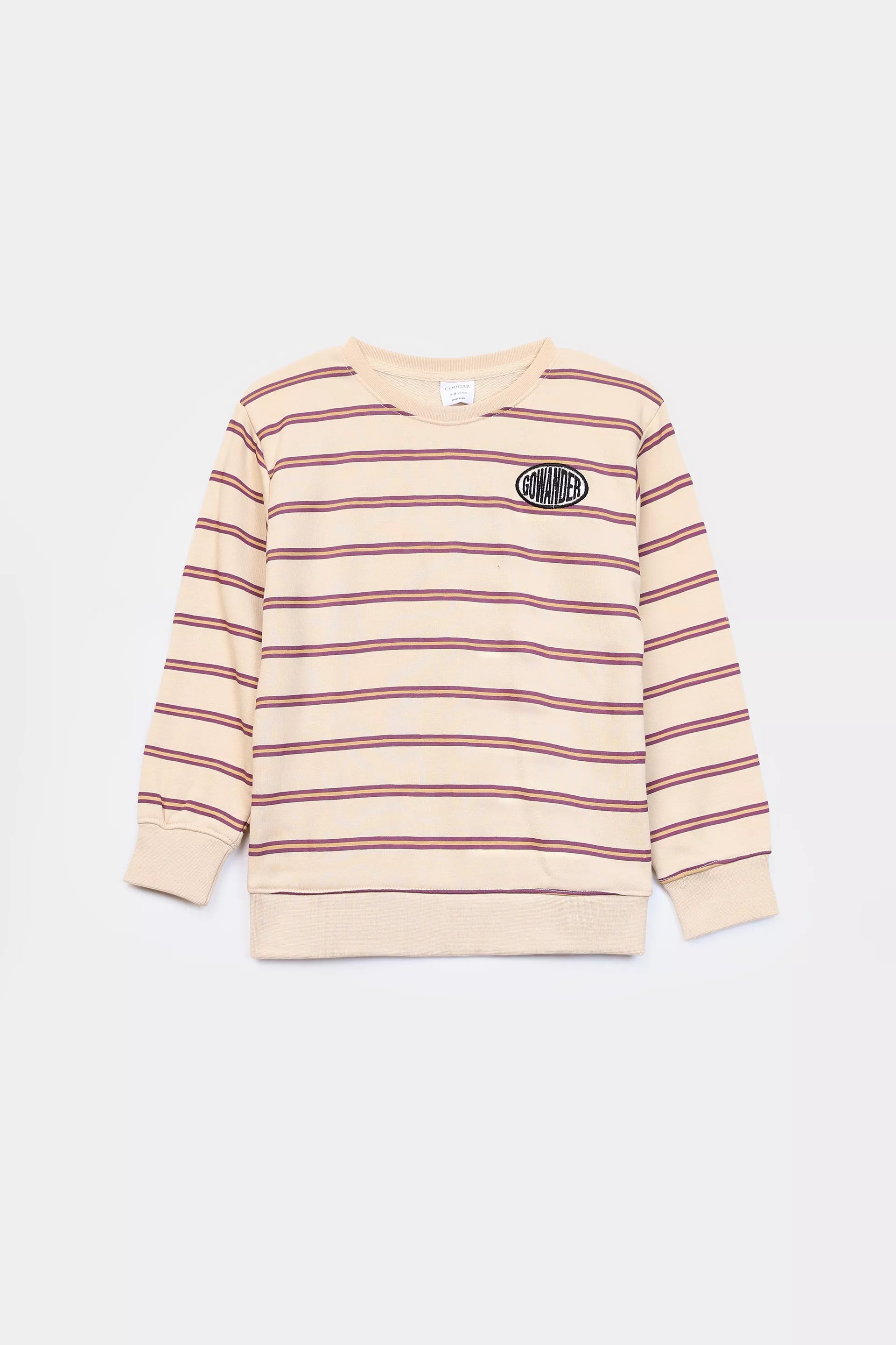 Terry Striped Sweatshirt - Cougar Clothing