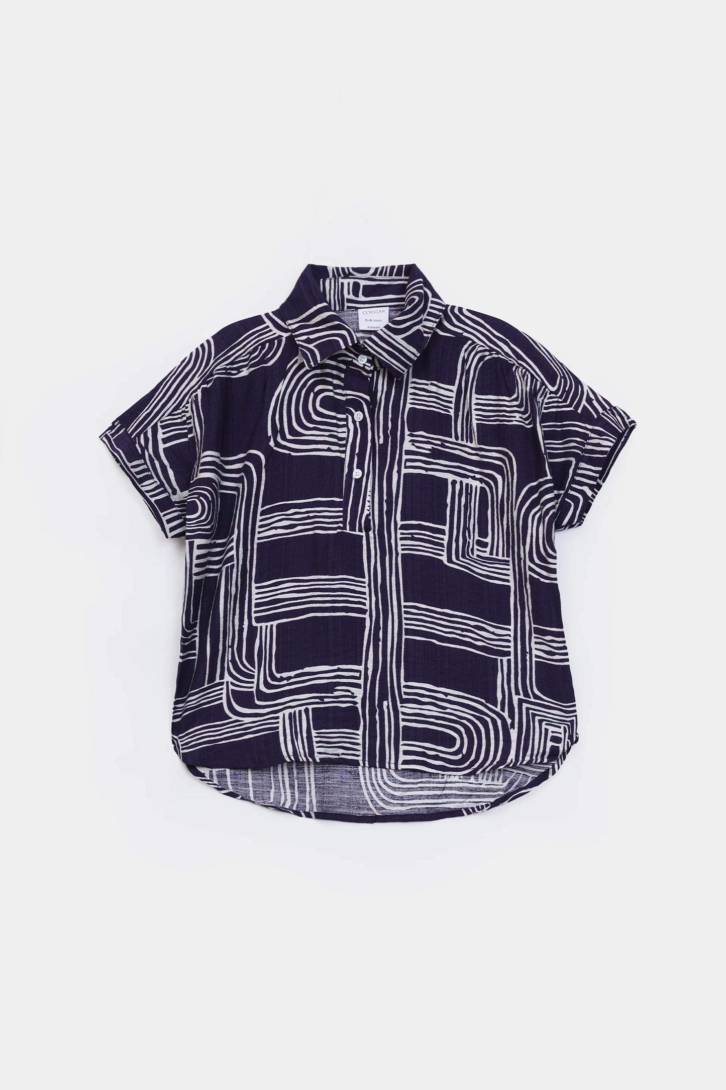 Abstract Printed Cotton Shirt - Cougar Clothing