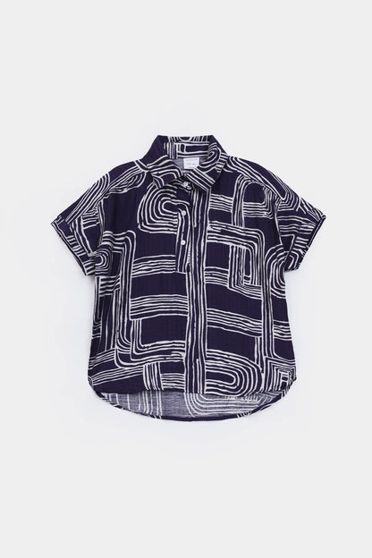 Abstract Printed Cotton Shirt - Cougar Clothing