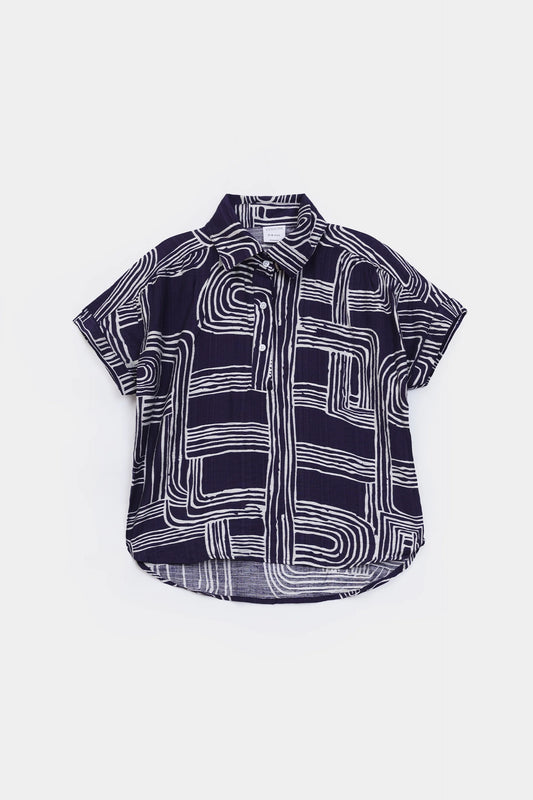 Abstract Printed Cotton Shirt - Cougar Clothing