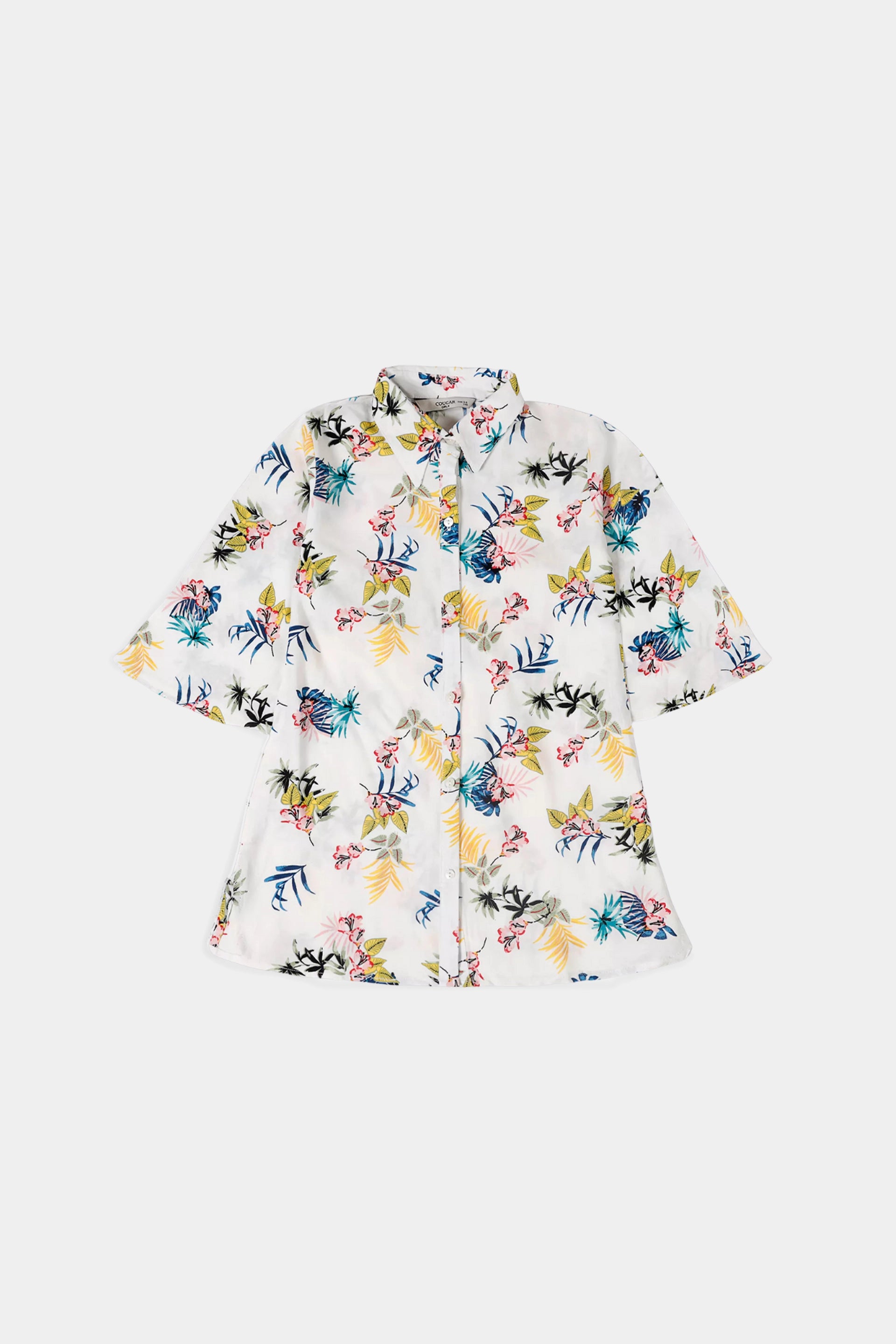 Floral Print Linen Dress - Cougar Clothing